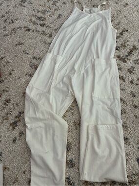 Women’s Cream Utility Pocket Jumpsuit